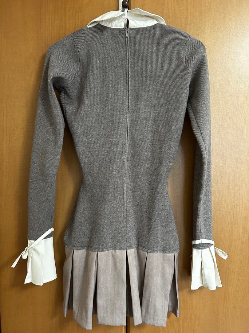 Darich シャツドッキングプリーツミニワンピース MOC モカ