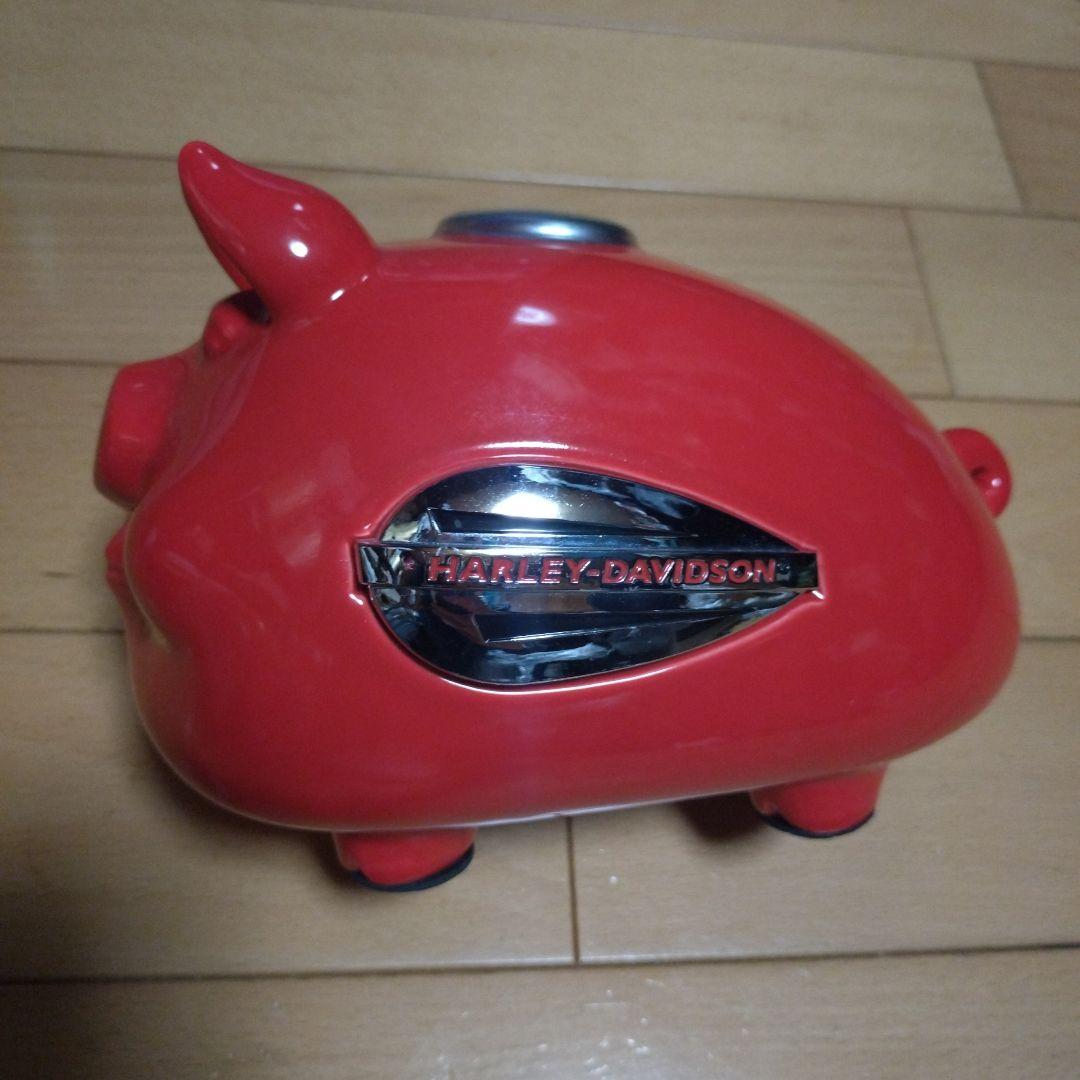 ハーレーダビッドソン　1940sタンク型　陶製貯金箱　ブタ　エンブレム
