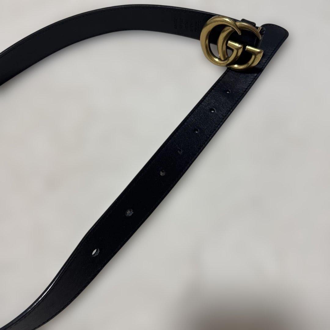 GUCCI グッチ レザーベルト（ダブルG バックル）