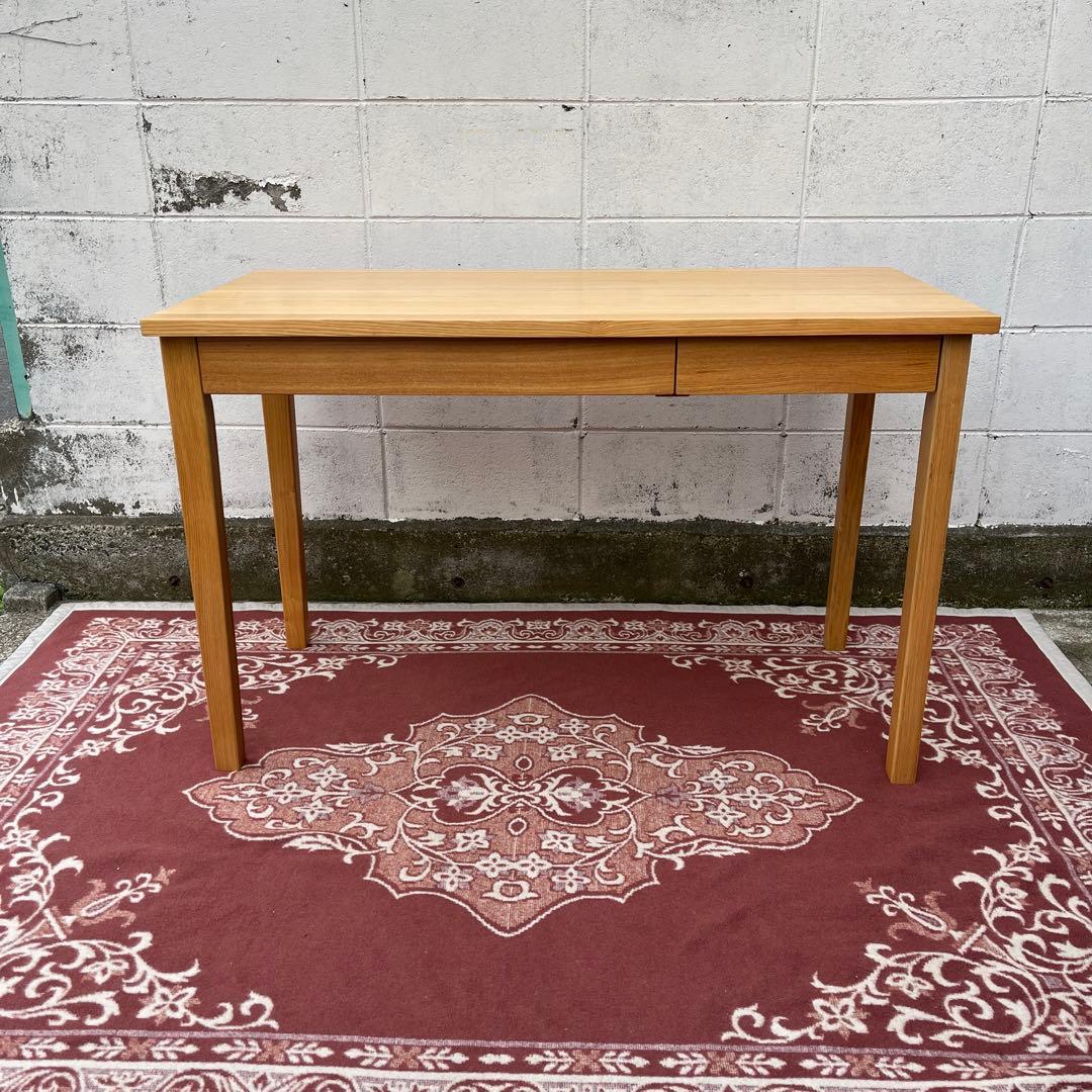 無印良品 MUJI ◾️タモ材 引き出し2杯 木製デスク 机 無垢材 木製家具