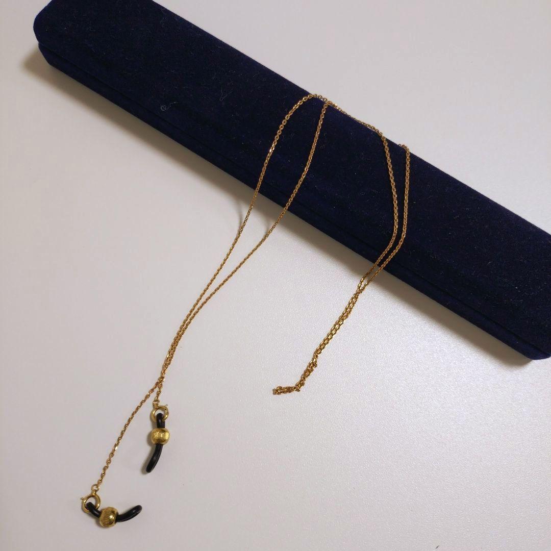 18金　メガネチェーン　チェーンネックレス