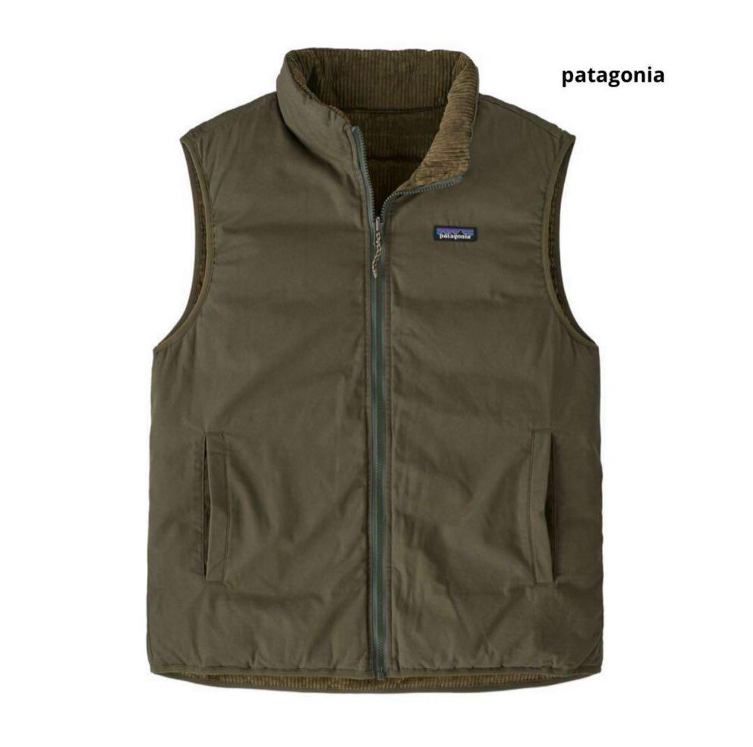 patagoniaパタゴニア／リバーシブル コーデュロイ コットン ダウンベスト