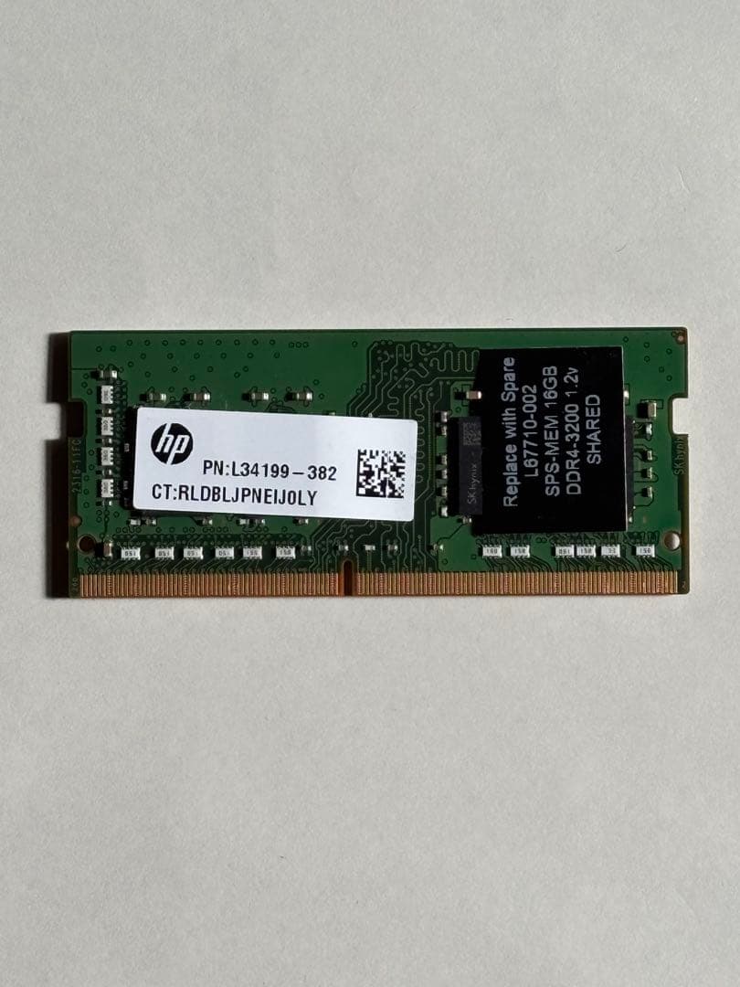 SKHynix 16GB×1 DDR4-3200 HP純正 SO-DIMM