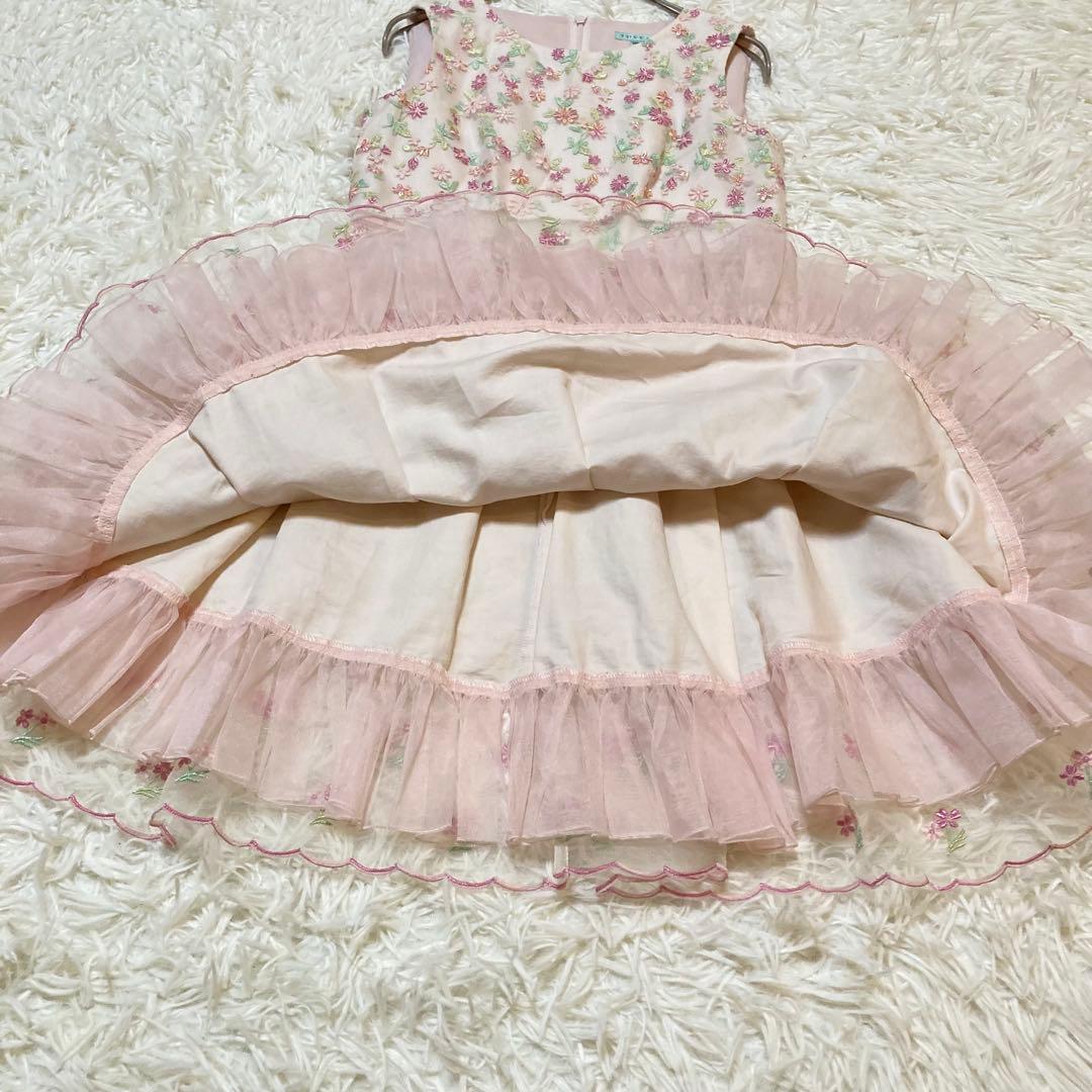 TOCCA トッカ ワンピース ドレス 140cm 花柄 刺繍 レース 発表会