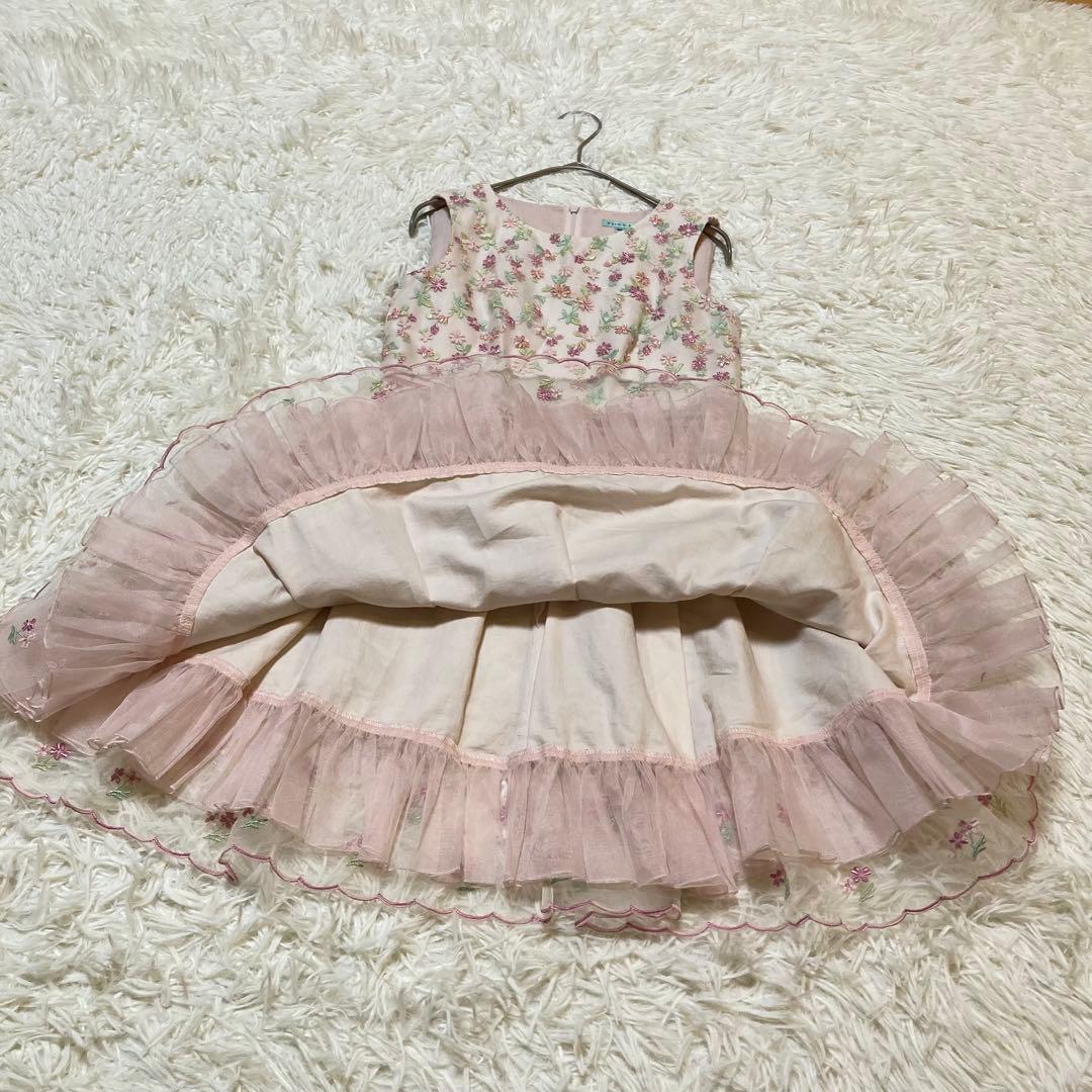 TOCCA トッカ ワンピース ドレス 140cm 花柄 刺繍 レース 発表会