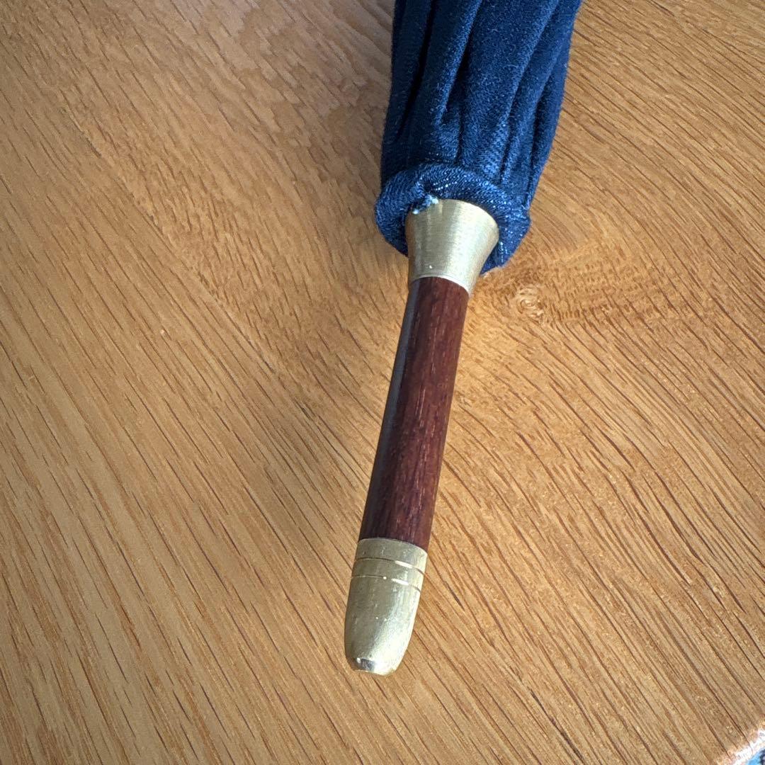 45rpm日傘　綿麻デニム 紺