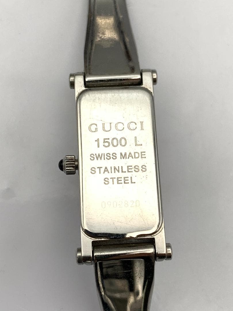 【不動】GUCCI バングルウォッチ　ピンク　腕時計