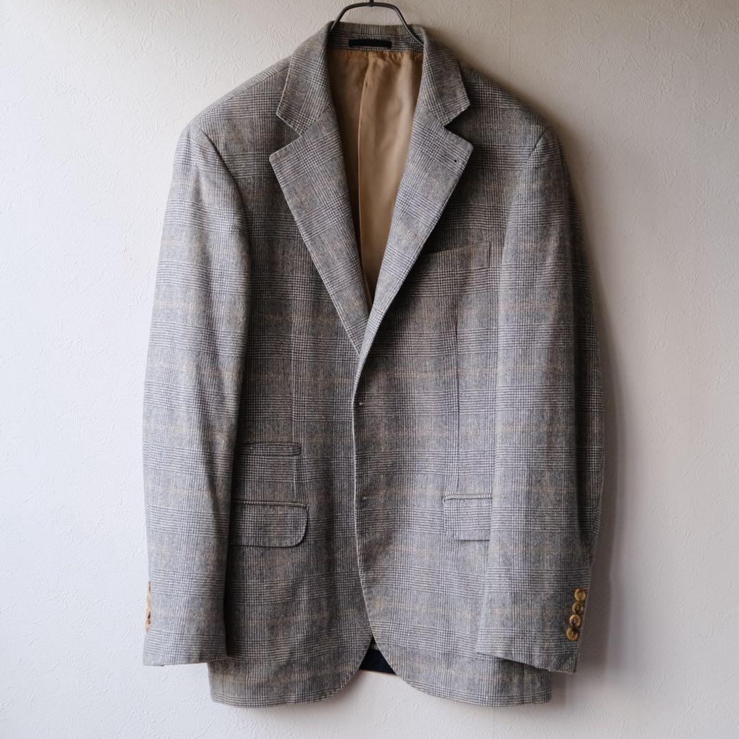 BRUNELLO CUCINELLIブルネロクチネリグレンチェックジャケット50