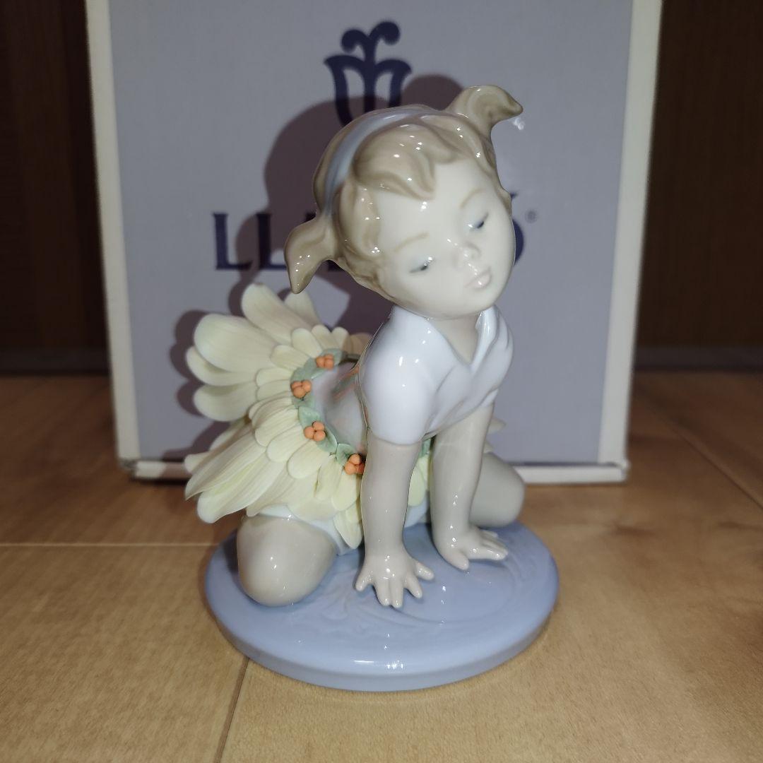 【美品】リヤドロ 6691 　女の子とデイジー花弁スカート