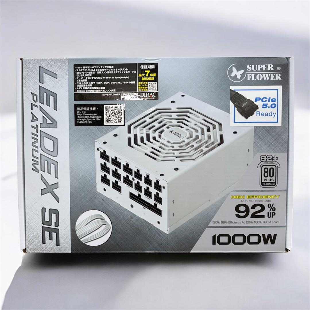 【美品】SUPERFLOWER 80PLUS PLATINUM 1000W電源