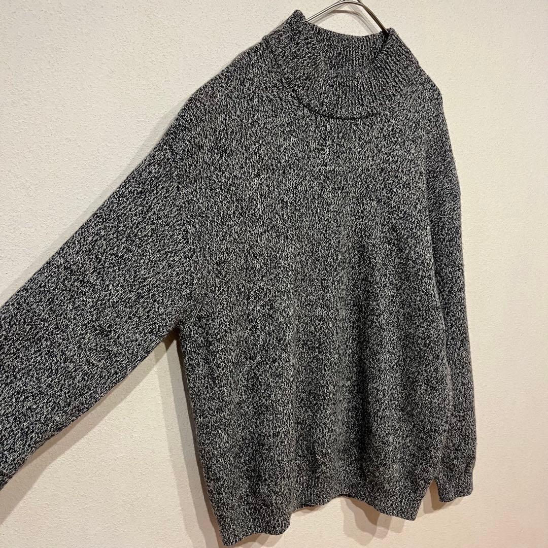 【美品】crepuscule 19AW カスミ柄 ウール モックネックニット