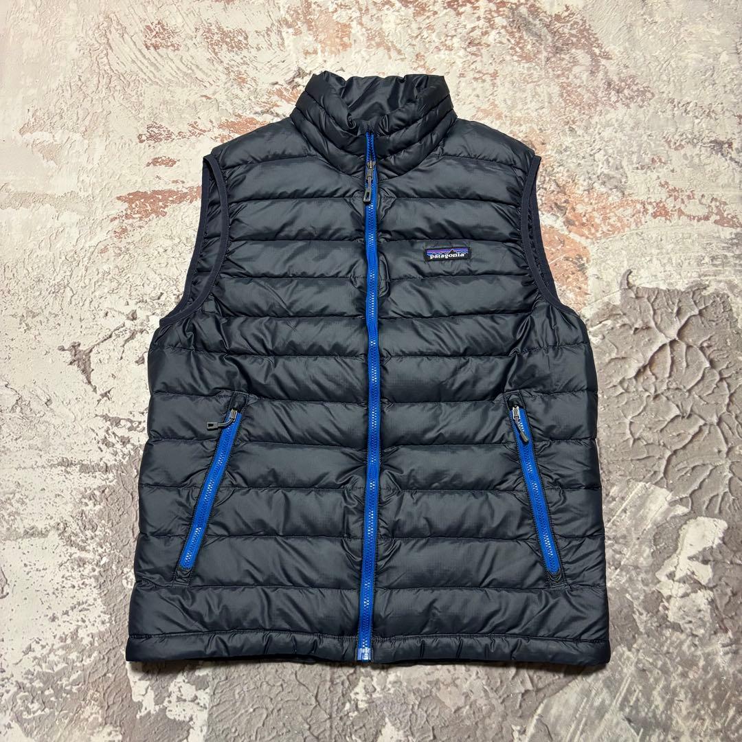 極美品 patagonia パタゴニア ダウンベスト ネイビー フェザー S
