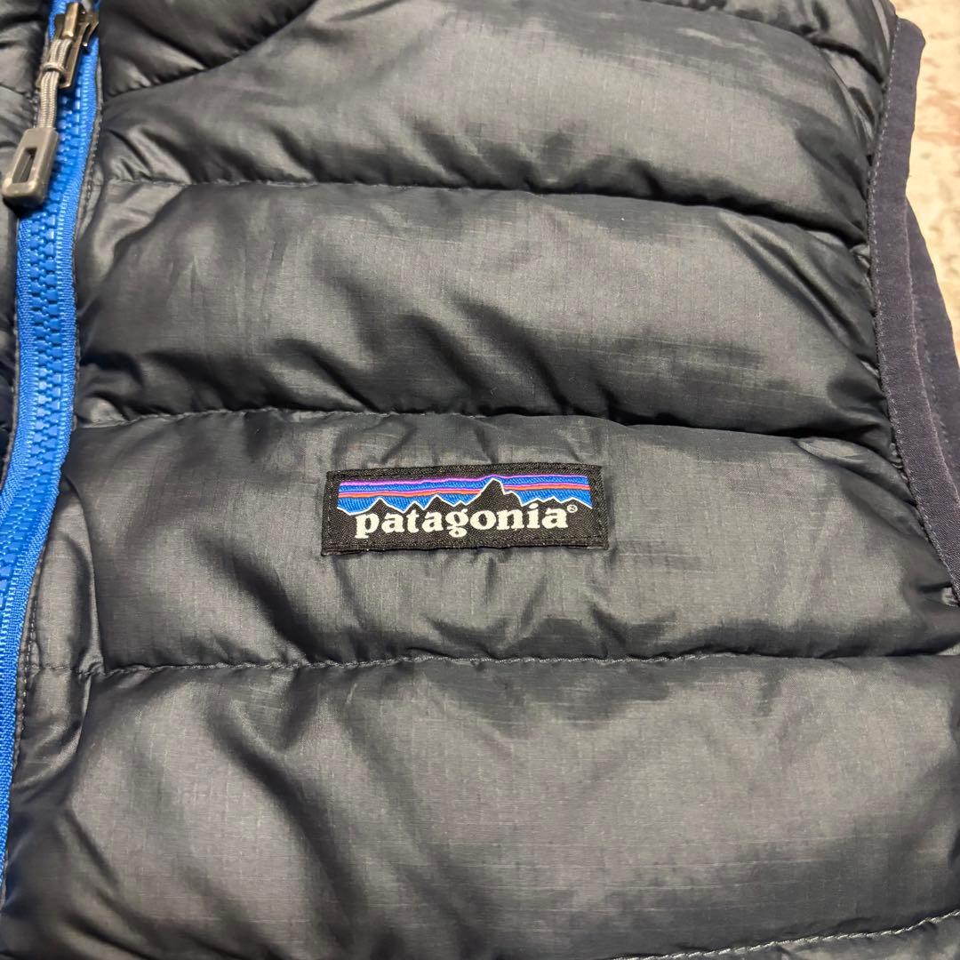 極美品 patagonia パタゴニア ダウンベスト ネイビー フェザー S