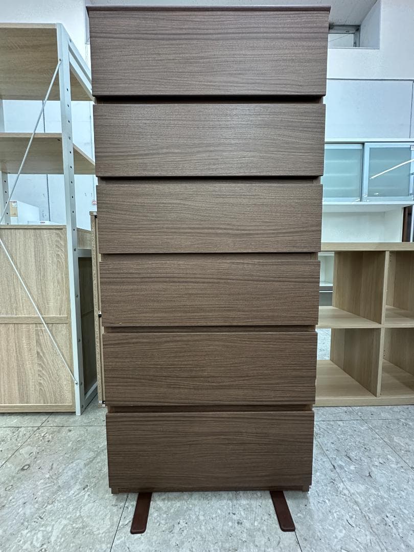 ニトリ　チェスト　6段　クエス60　ブラウン