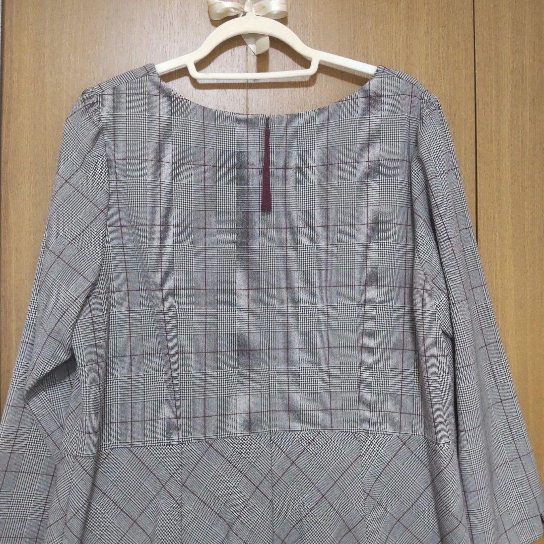 美品 チェック柄ワンピース ローズティアラ 大きいサイズ46