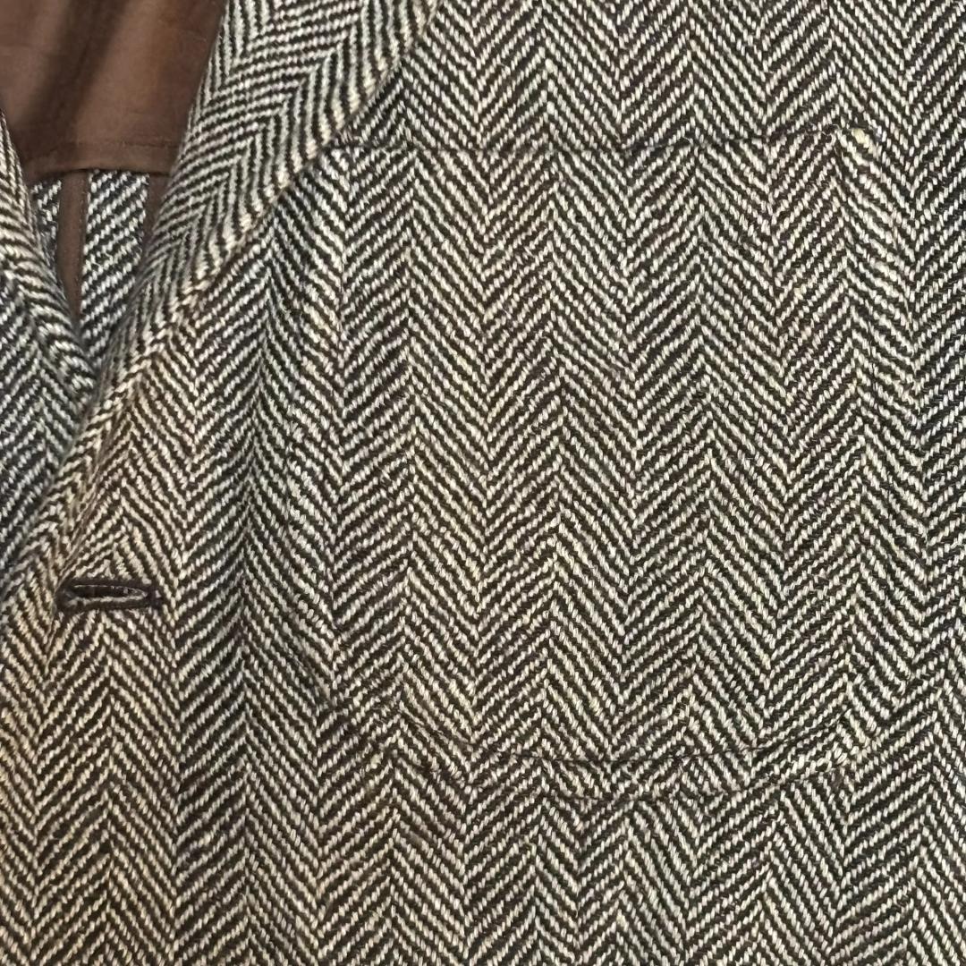 ラルフローレン メンズ ツイードジャケット ヘリンボーン チャコールグレー