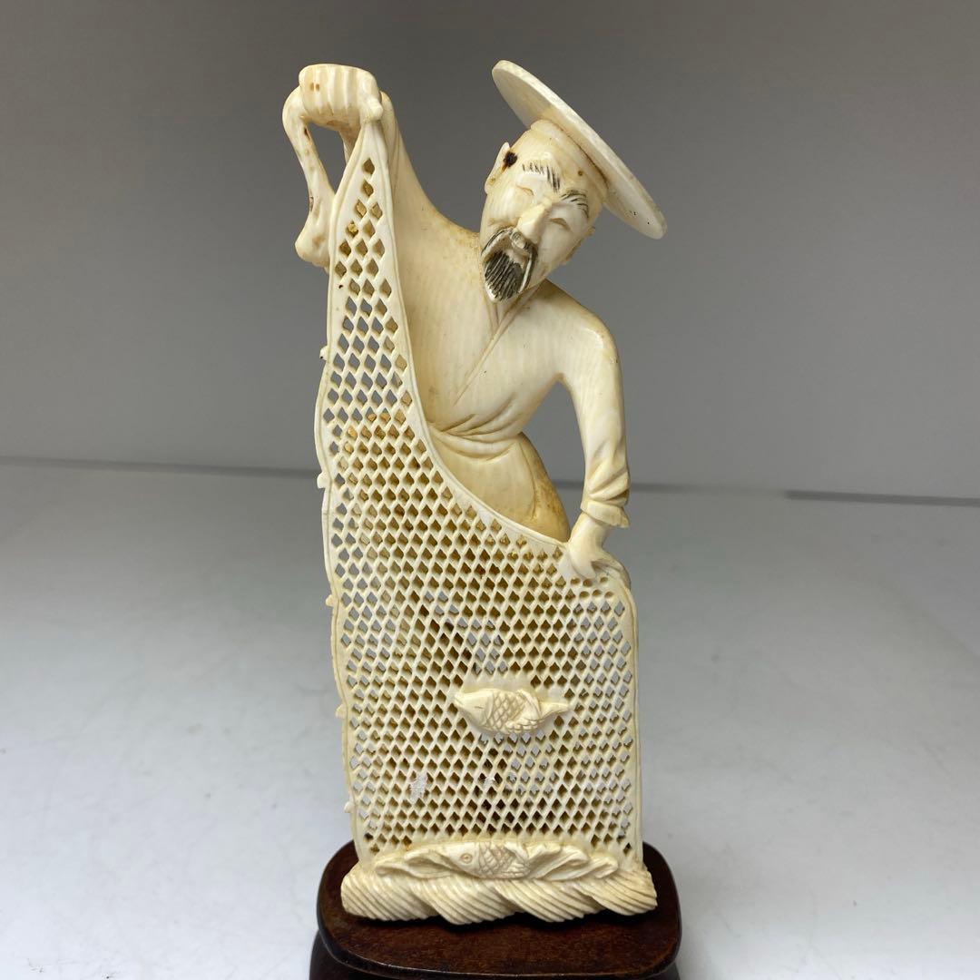 専用　極上　漁師人物　75g 高さ約15.5㎝（台込）タサチ　東さ8-0104③