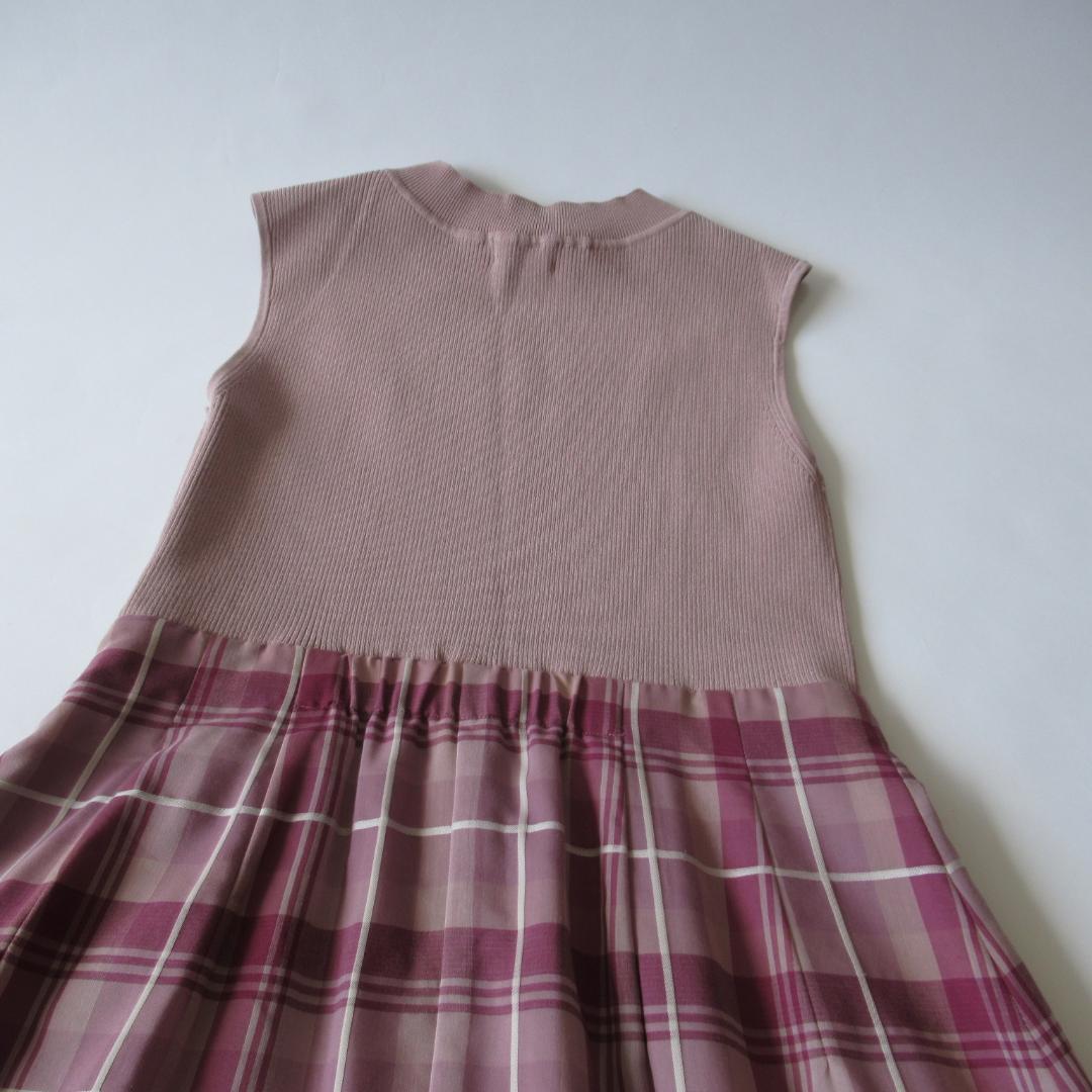 ブルーレーベルクレストブリッジ新品ピンク ニットコンビドレス ワンピース 38