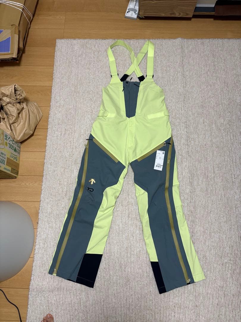 TD 防水スキーオーバーオール ライムグリーン