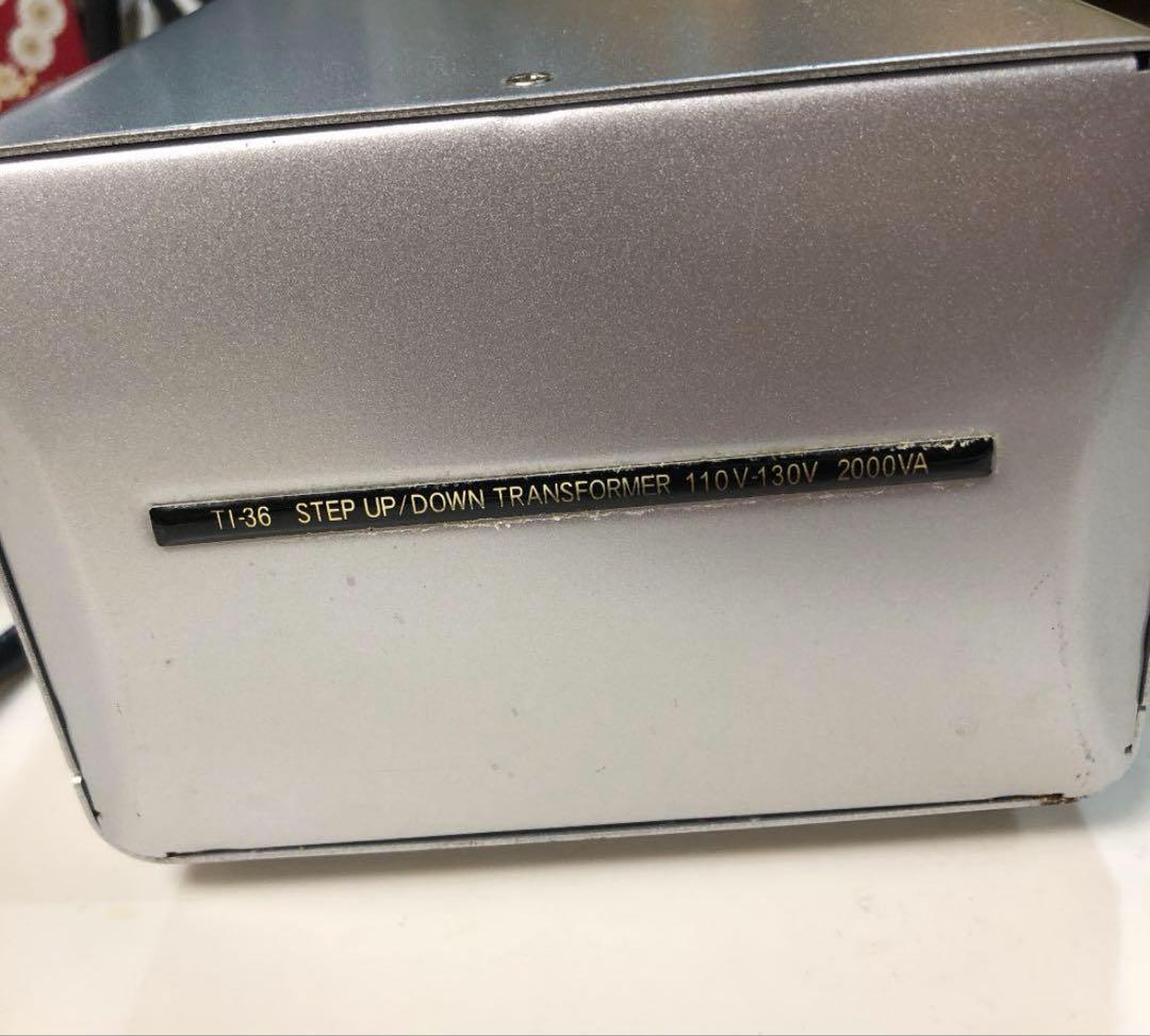 120V 100V 変圧器　カシムラ製　海外使用2000w