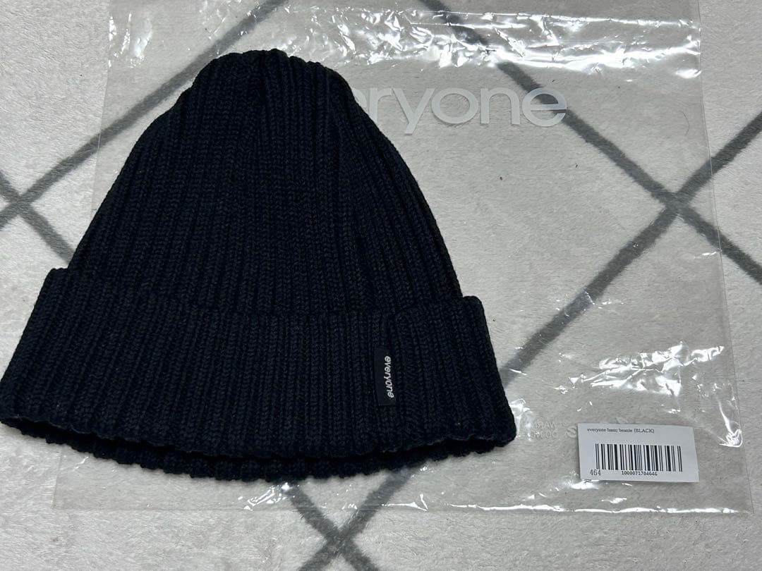 美品 everyone basic beanie BLACK エブリワン