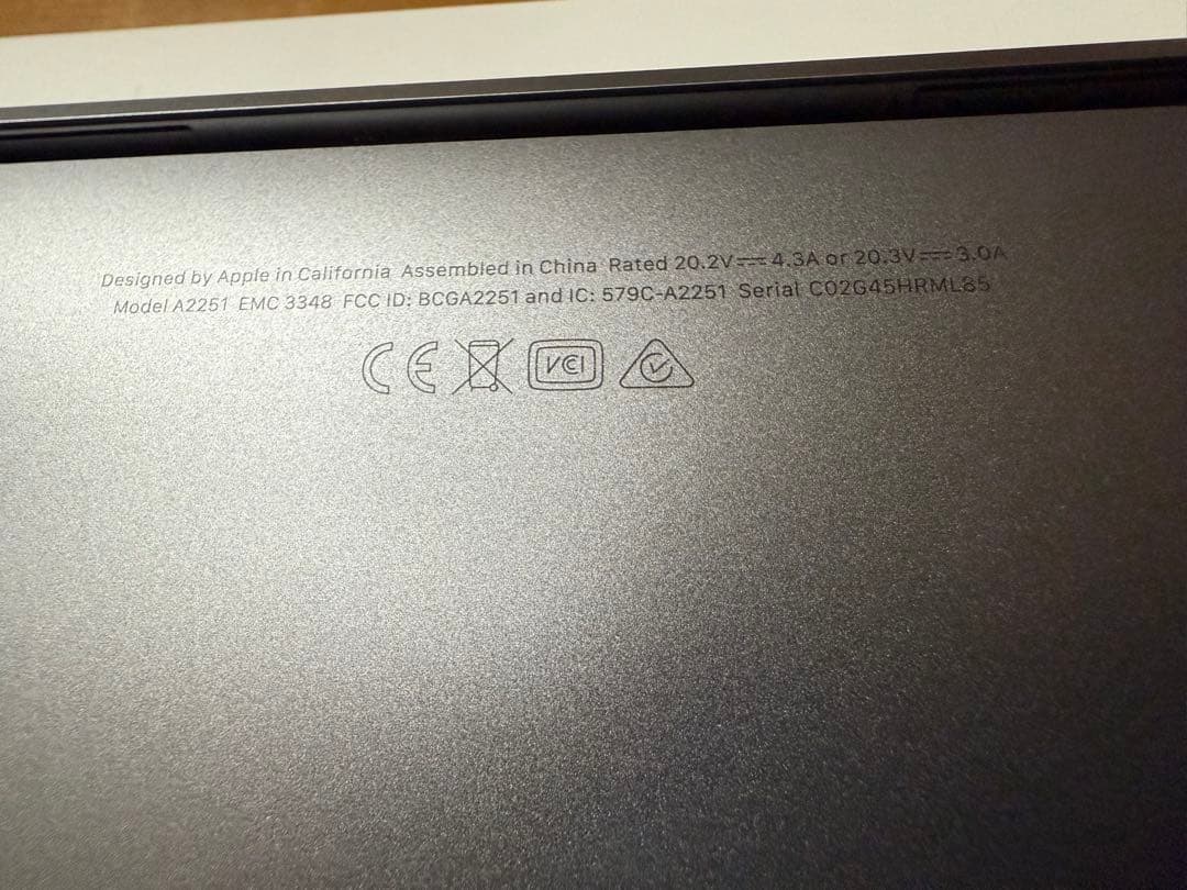 MacBook Pro core i7 512GB 16GB 使用頻度極少