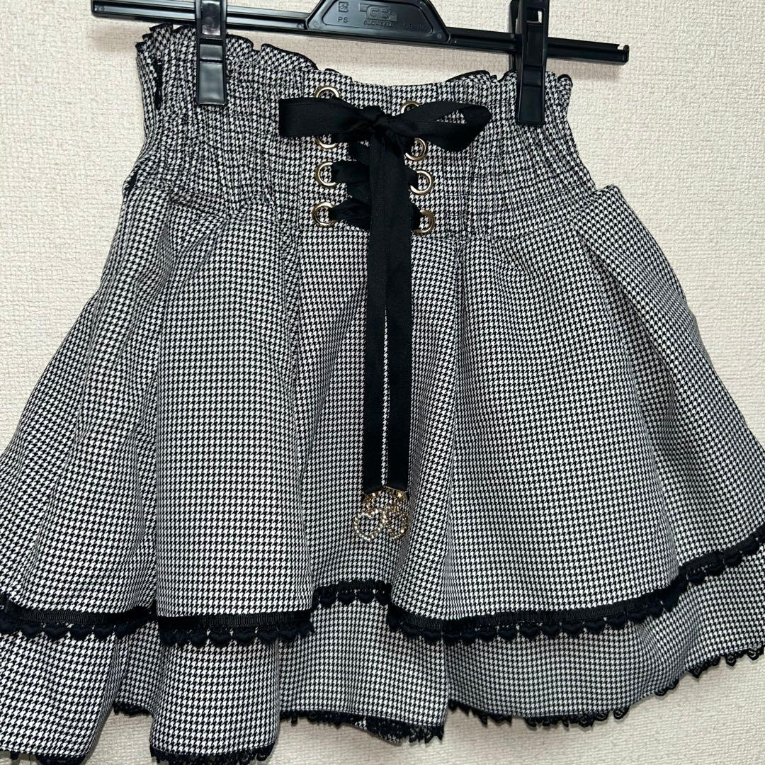 LIZLISA 3連リボンスカパン 千鳥柄