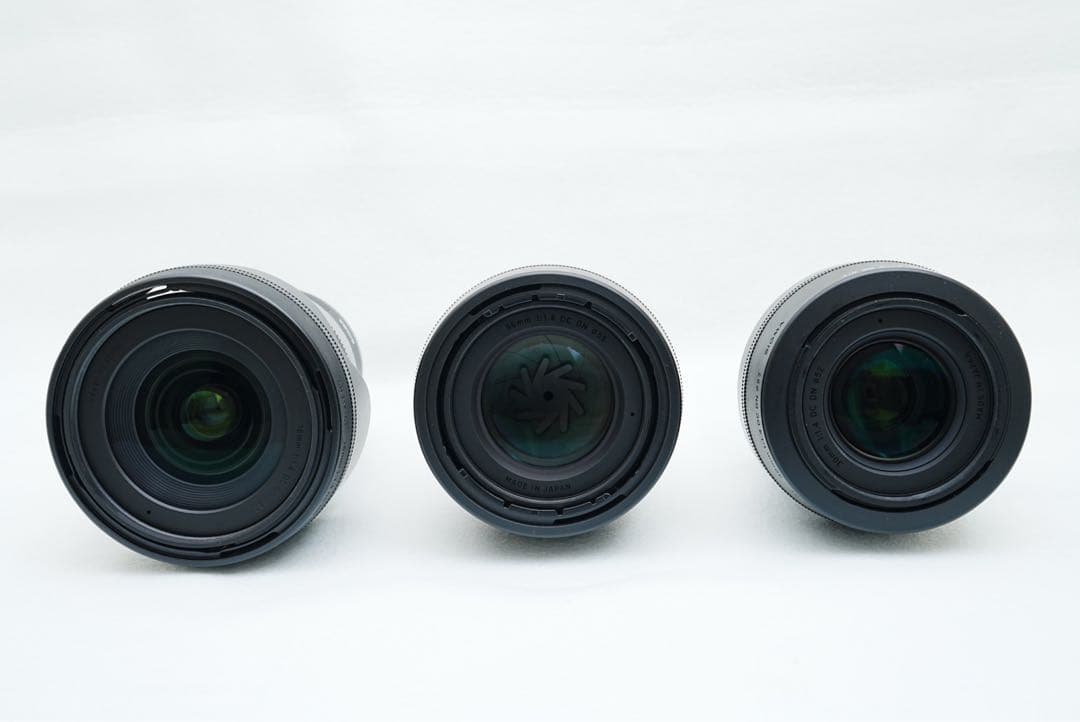 ソニー単焦点3本SIGMA 16mm 30mm 56mm F1.4 DC DN