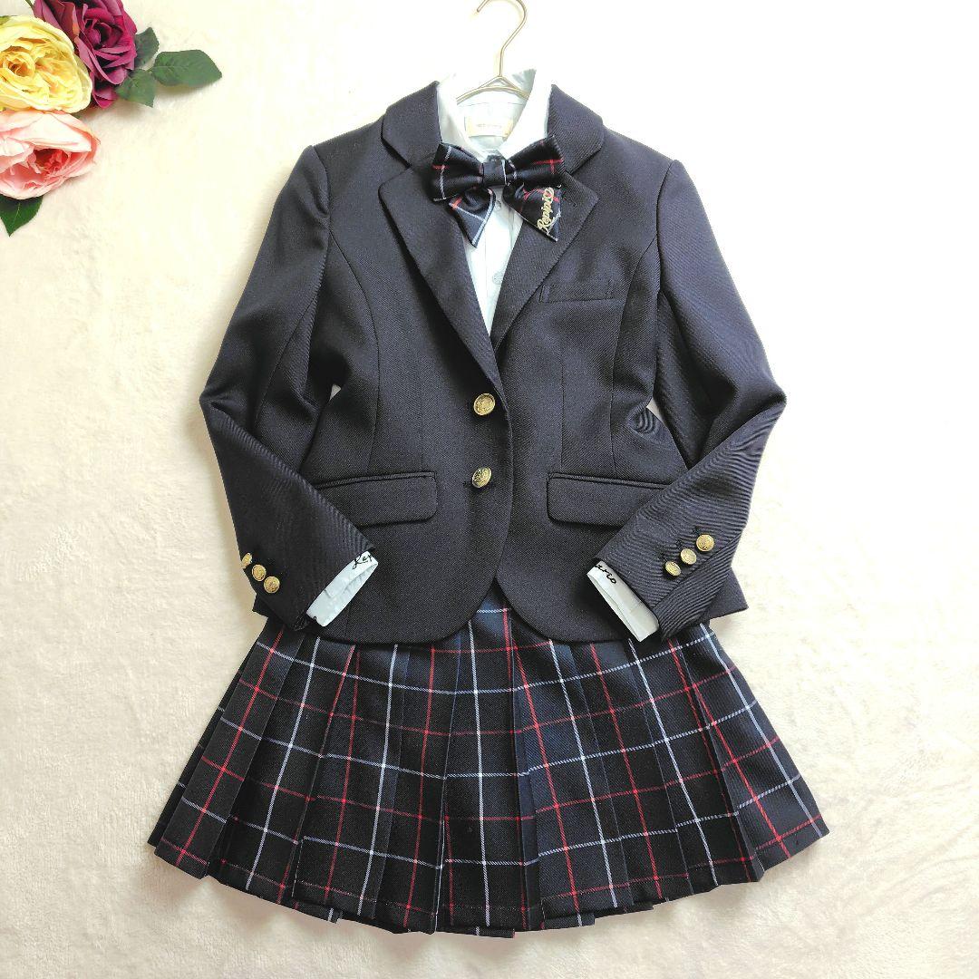 美品✨レピピアルマリオ フォーマルスーツ 女子 卒業式 150 4点セット 紺系