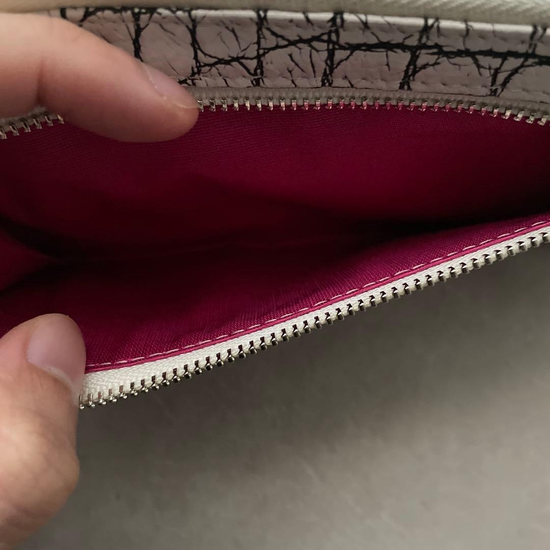 【新品タグ付】COTO アリゲーター ワニ革 レザー 長財布 ホワイト