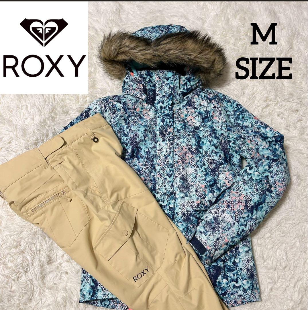 【美品】ROXY ロキシー スキー スノーボード 上下 レディース 花柄 M