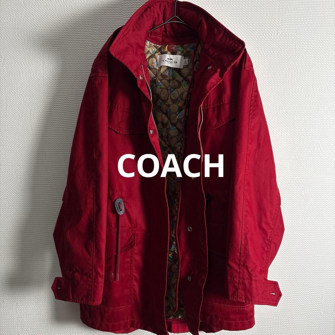 美品　COACH コーチ　ライナー付き　ミドルコート