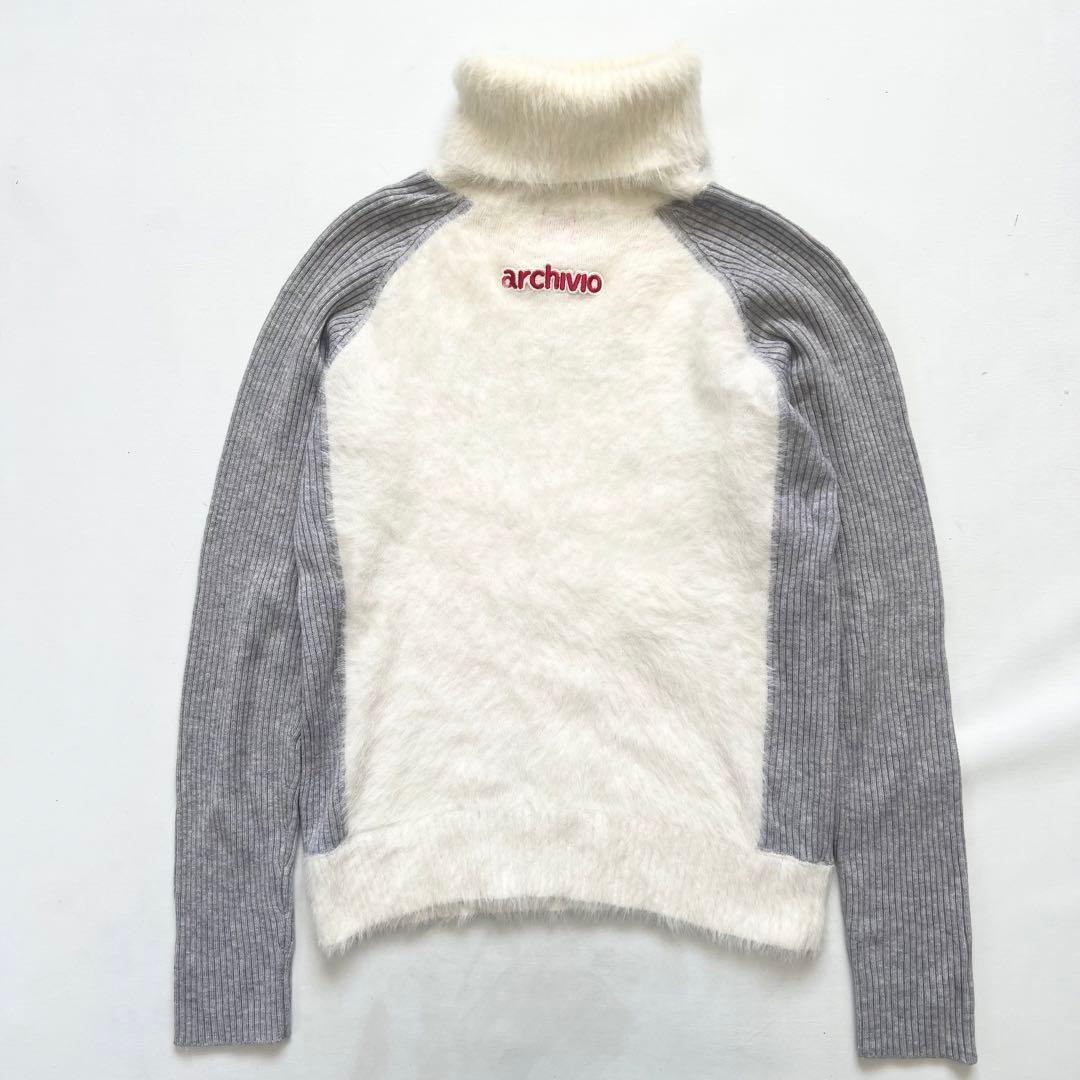 ARCHIVIO アルチビオ　ファー　ニット　タートルネック　セーター　ゴルフ