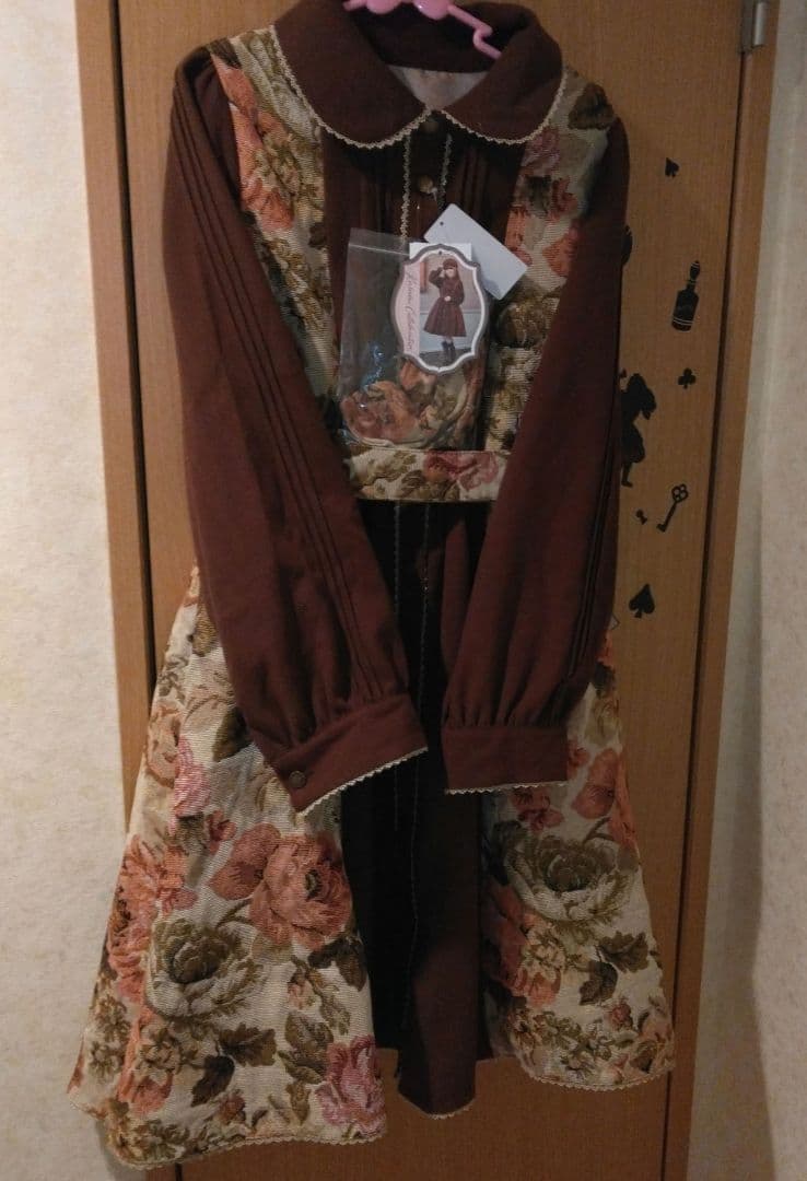 ノエルドメモワール　ワンピース　ブラウン　茶色　クラロリくる実　しまむら　コラボ