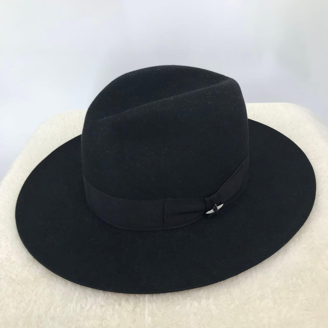 Schott ハット 58 ブラック　ウール　ワンスター