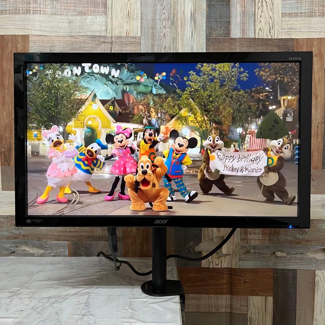 即日受渡❣️全国送料込3年前購入acerフルHD24型液晶モニターアームスタンド付