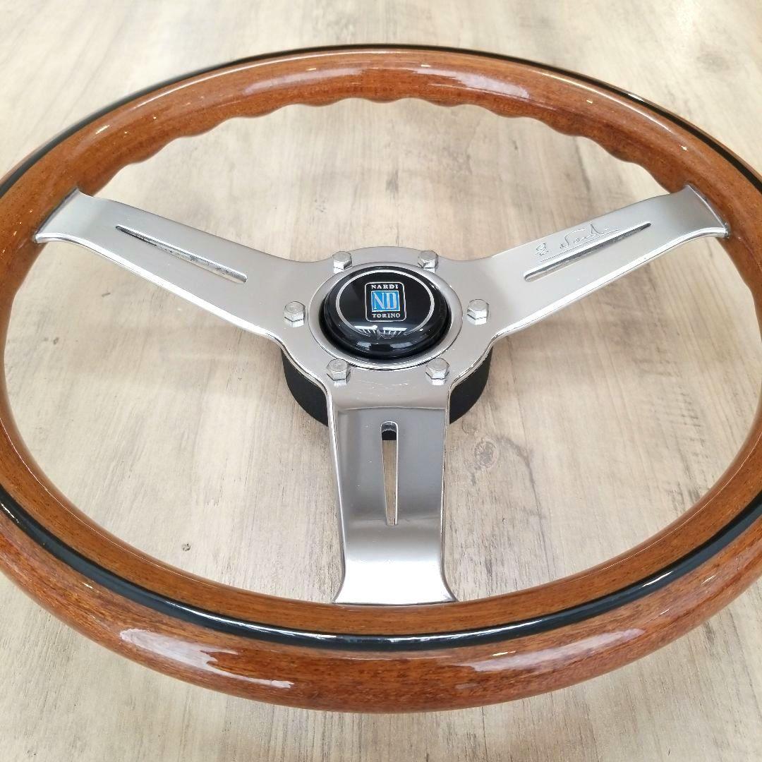 NARDI★ナルディクラシックウッドポリッシュステアリング/FET当時物　33Φ