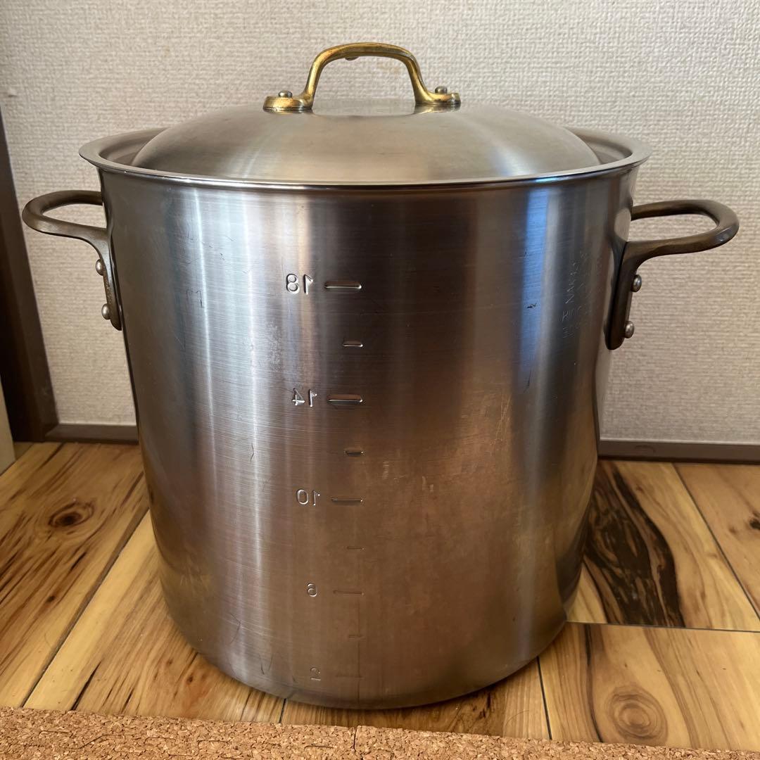 中尾アルミ製作所KINGDENJ 寸胴鍋　セット　20ℓ 15ℓ IH ガス