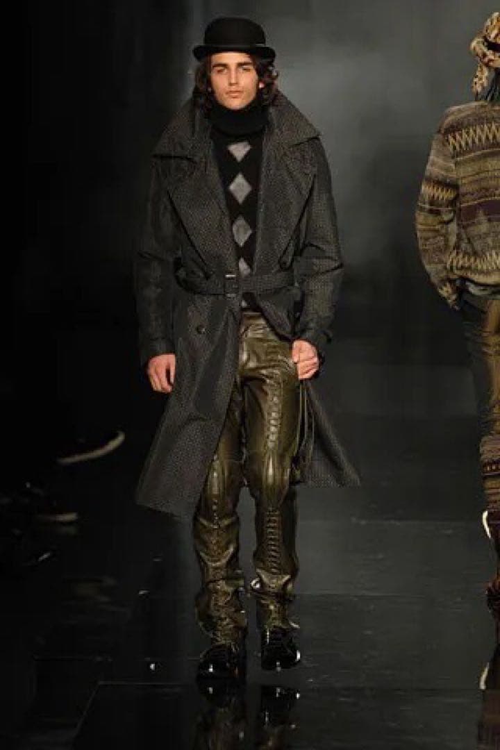 Jean Paul GAULTIER 2008 レザーパッチセーター　イタリア製