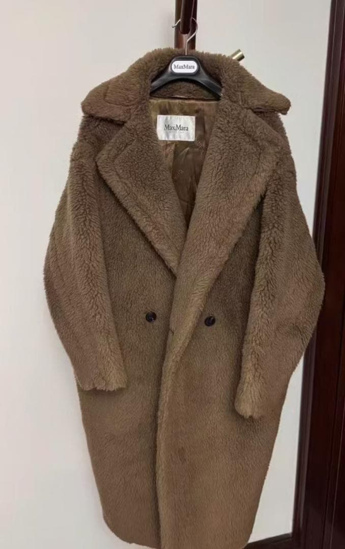 Max Maraブラウン ダブルブレスト ファーコート
