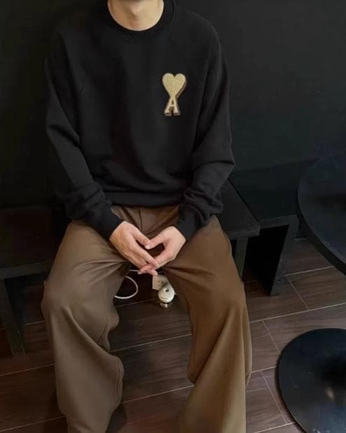 Ami Paris メンズ トップストレーナースウェット M 黒