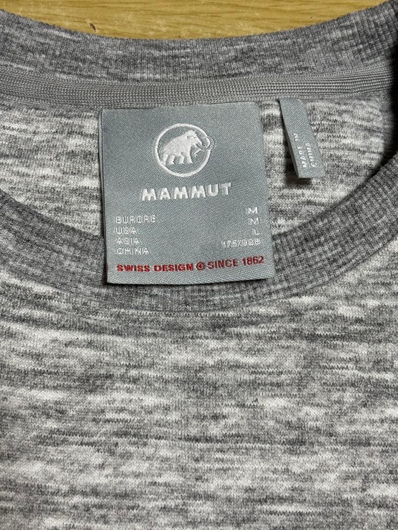 【美品】MAMMUT エッセンシャルミッドレイヤークルーネック　日本サイズL