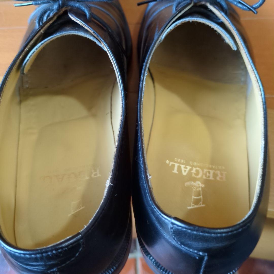 REGAL ブラックレザー キャップトゥ ドレスシューズ フォーマル25.5EE