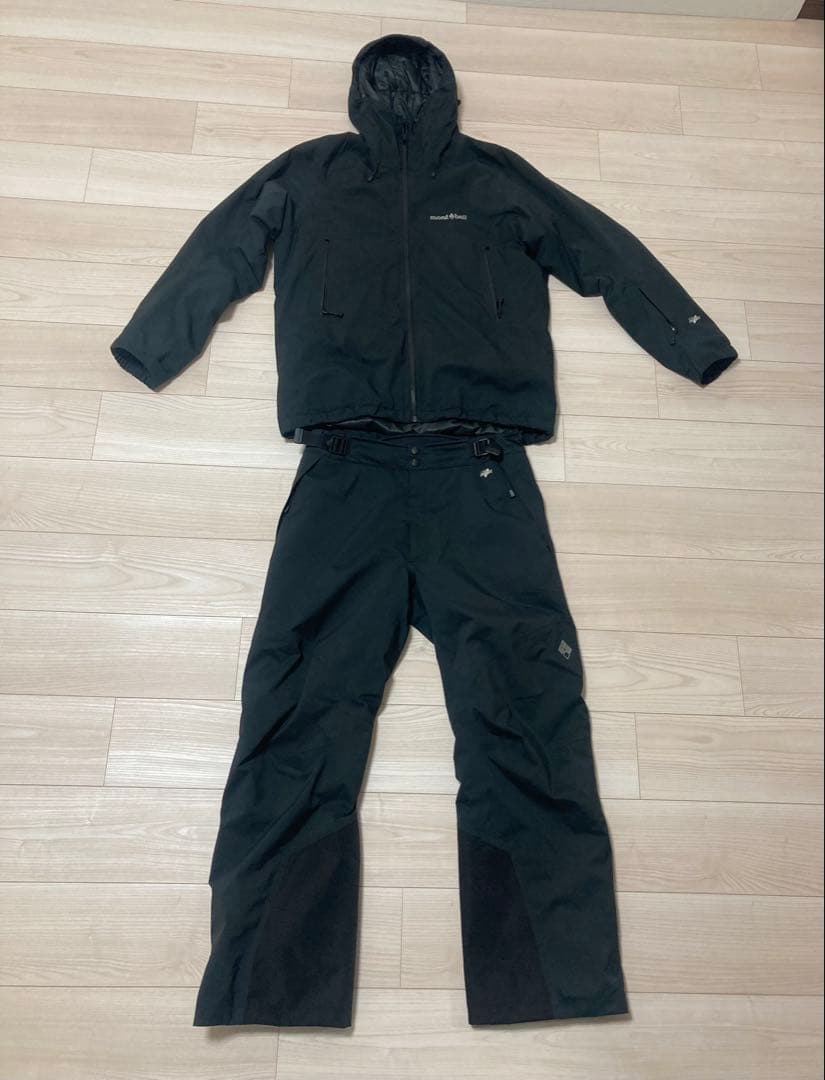 モンベル　mont-bell スキー、スノボウェア　上下　ブラック　Lサイズ