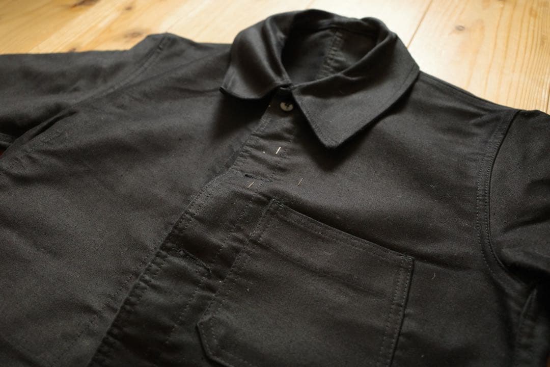 ブラック モールスキン 60s〜70s デッドストック ユーロヴィンテージ