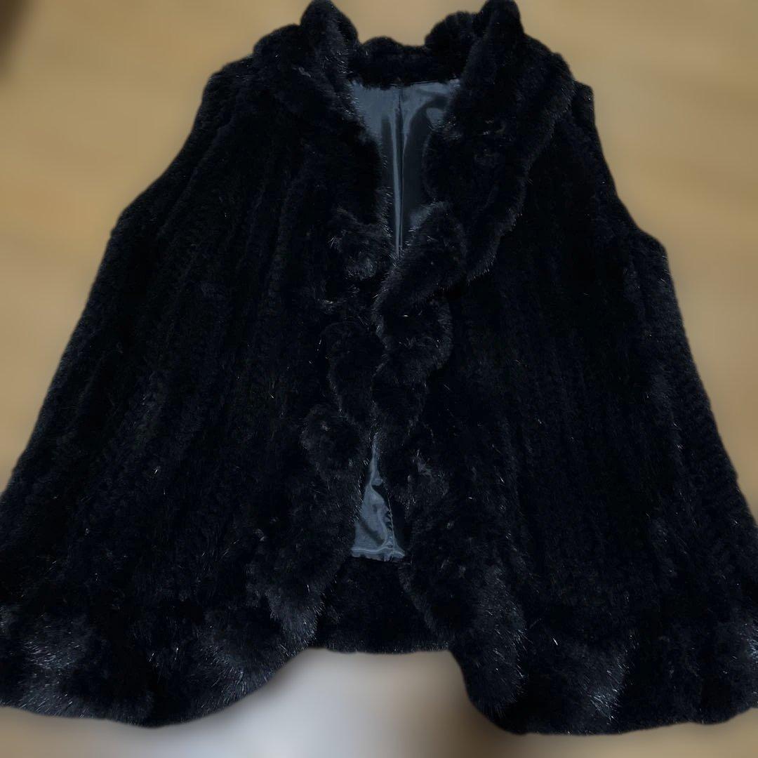 ミンクベスト黒