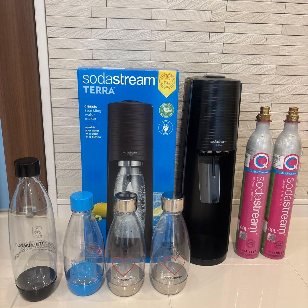 ソーダストリームTERRA 炭酸水メーカー　空ガスシリンダー　期限切れボトル付