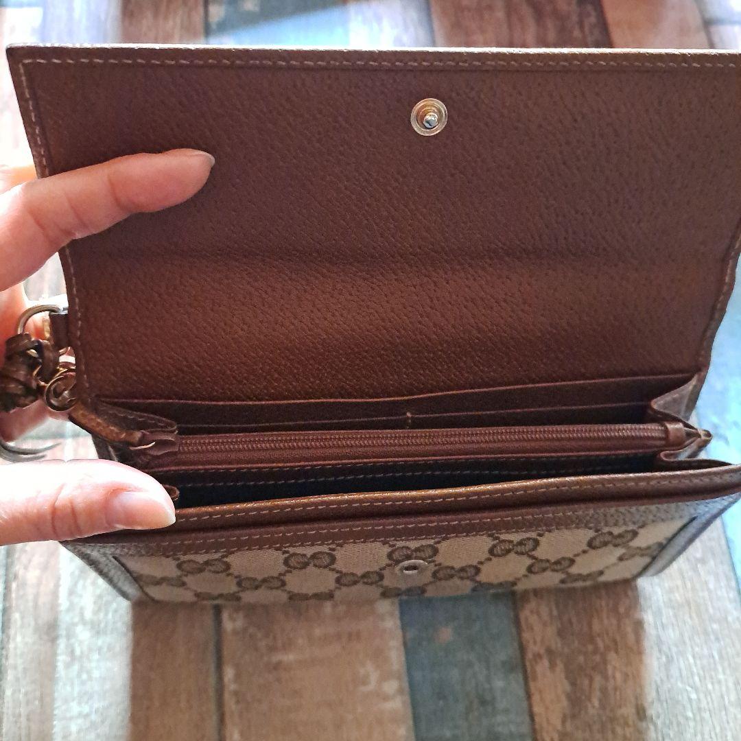 ※週末迄値下※GUCCI ブラウンレザー GGパターン 長財布