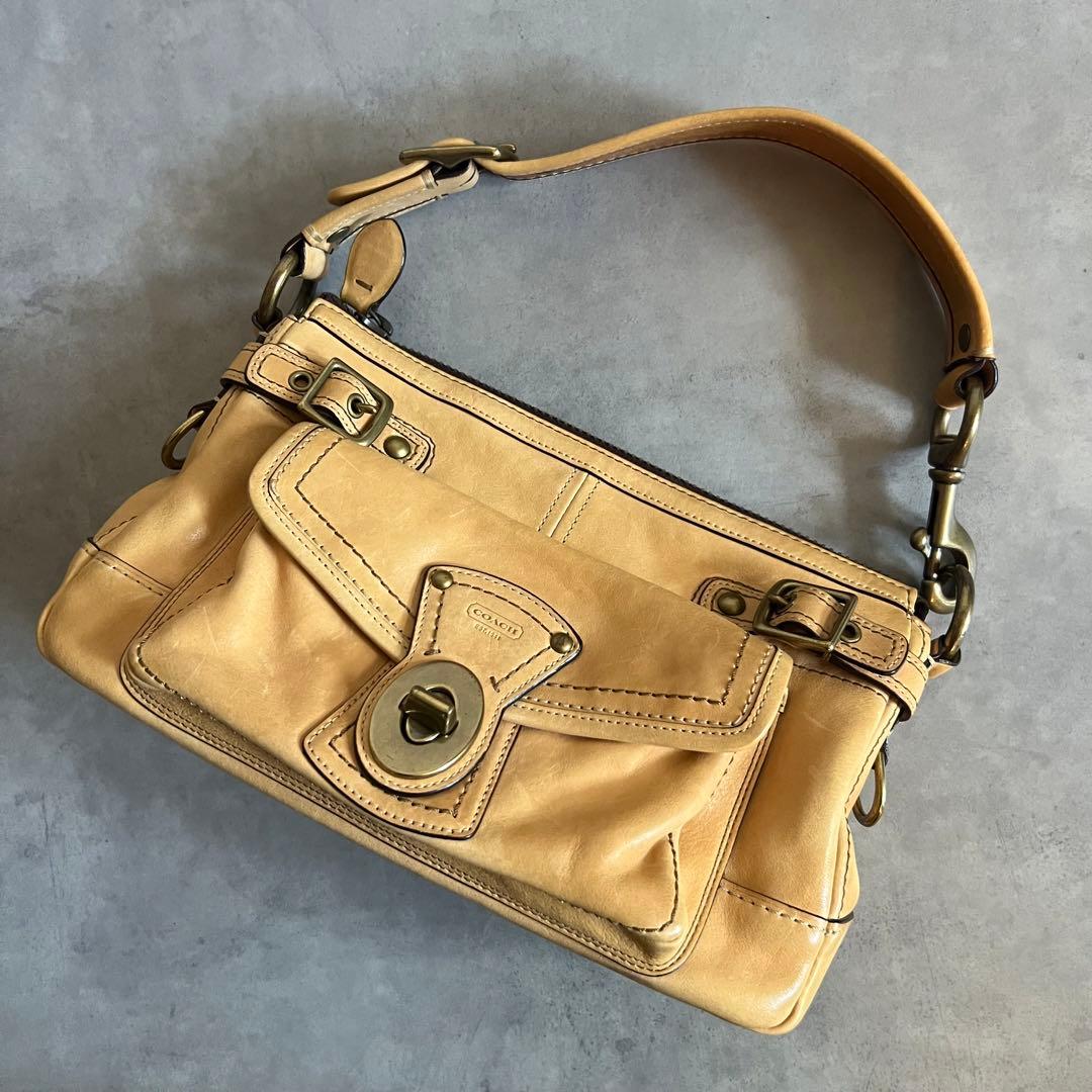 COACH 65th Legacy bag バッグ レザー ハンド ターンロック