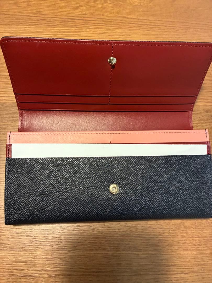 新品　ポールスミス Paul Smith カラーフラッシュレザー かぶせ 長財布